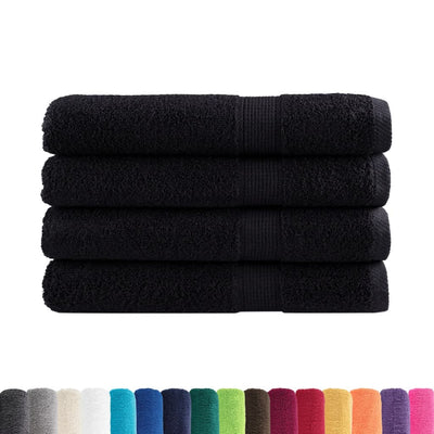 Serviettes Vidaxl Solund 4 pcs 600 g m² 100x200 cm noir