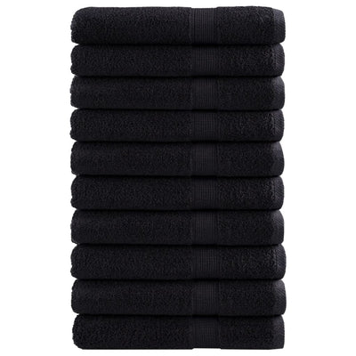 Serviettes vidaxl solund 10 st 600 g m² 100x200 cm noir