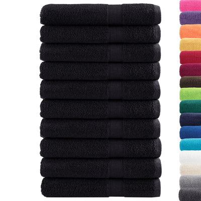 Serviettes vidaxl solund 10 st 600 g m² 100x200 cm noir