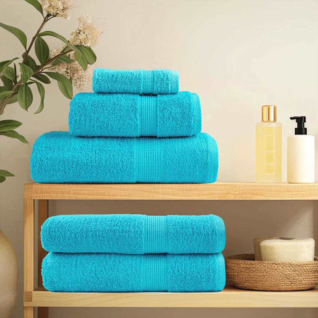 VidaXL serviette invité solund turquoise 550 g/m²