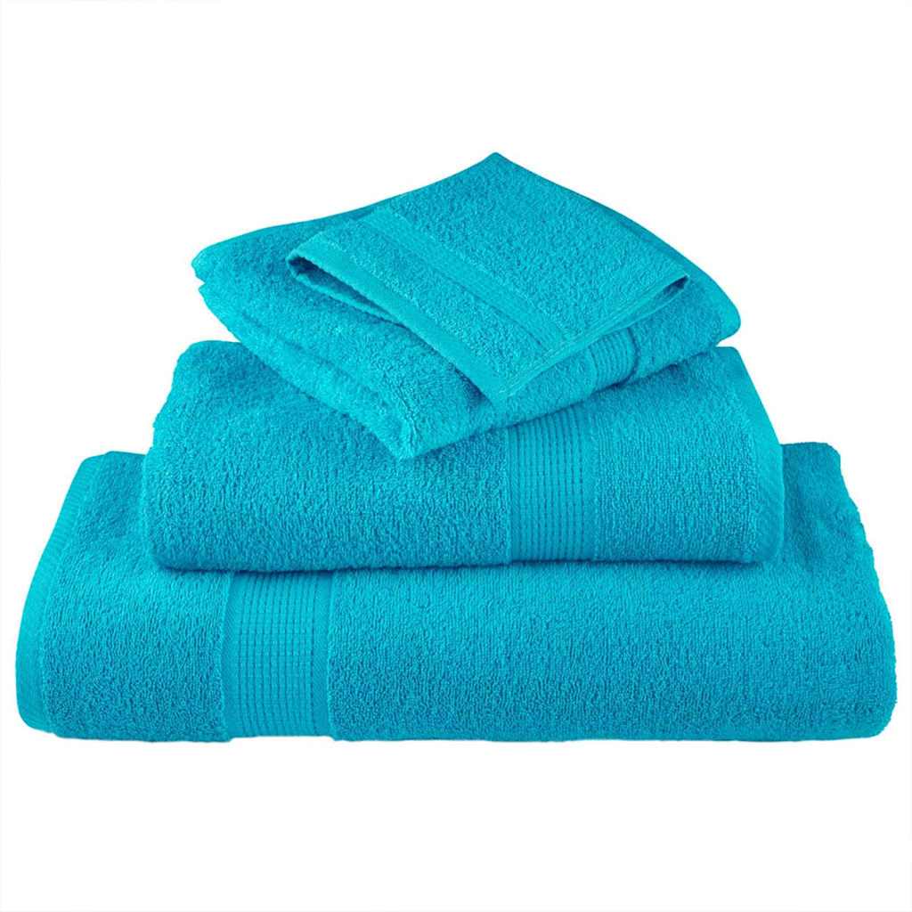 VidaXL serviette invité solund turquoise 550 g/m²
