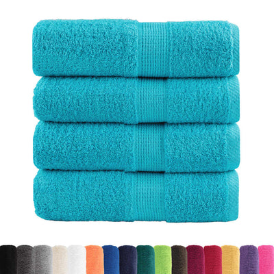 VidaXL serviettes invités solund 4 pcs 600 g m² 30x50 cm turquoise