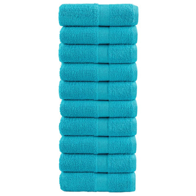 VidaXL serviettes invités solund 10 pcs 600 g m² 30x50 cm turquoise