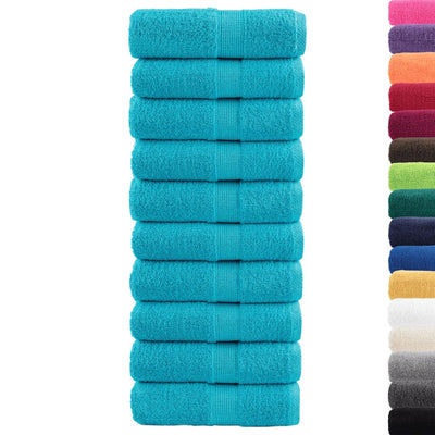 VidaXL serviettes invités solund 10 pcs 600 g m² 30x50 cm turquoise