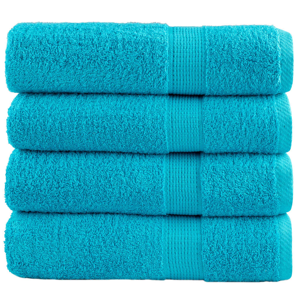 VidaXL serviettes de bain solund 4 pcs 600 g m² 70x140 cm turquoise