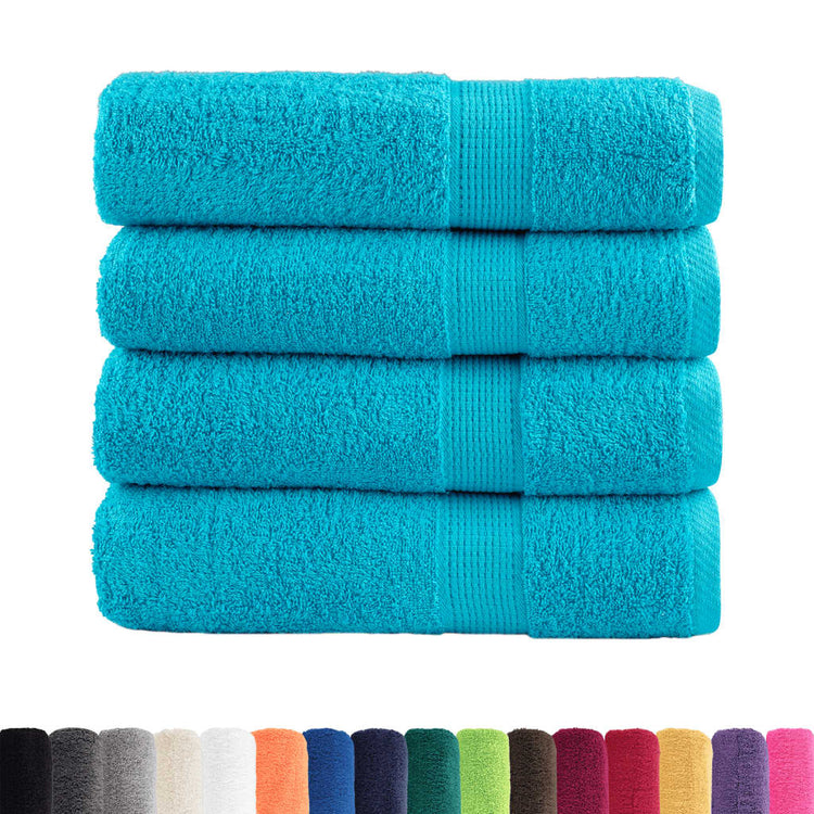 VidaXL serviettes de bain solund 4 pcs 600 g m² 70x140 cm turquoise