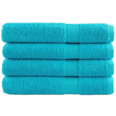 Serviettes Vidaxl Solund 4 PCS 600 G M² 100x200 cm Turquoise