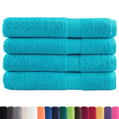 Serviettes Vidaxl Solund 4 PCS 600 G M² 100x200 cm Turquoise