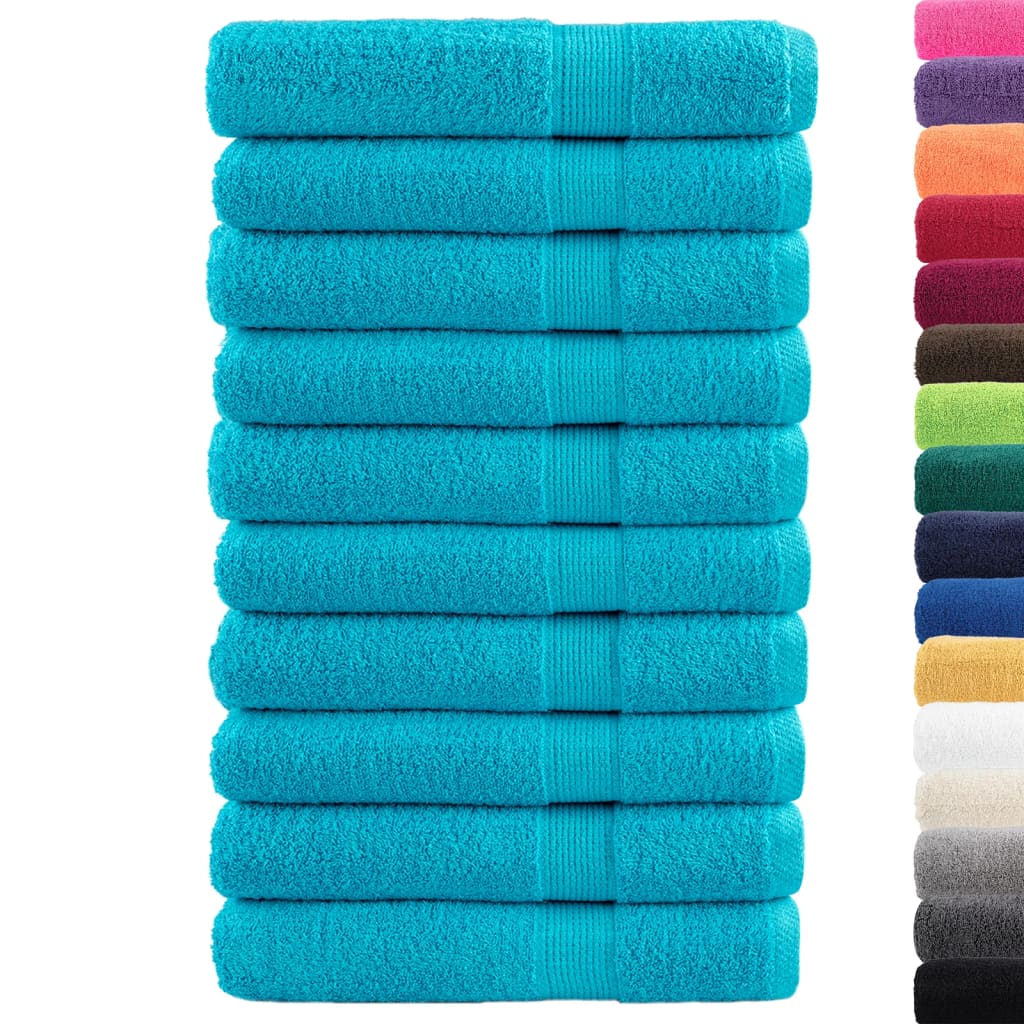 Serviettes Vidaxl Solund 10 st 600 g m² 100x200 cm turquoise