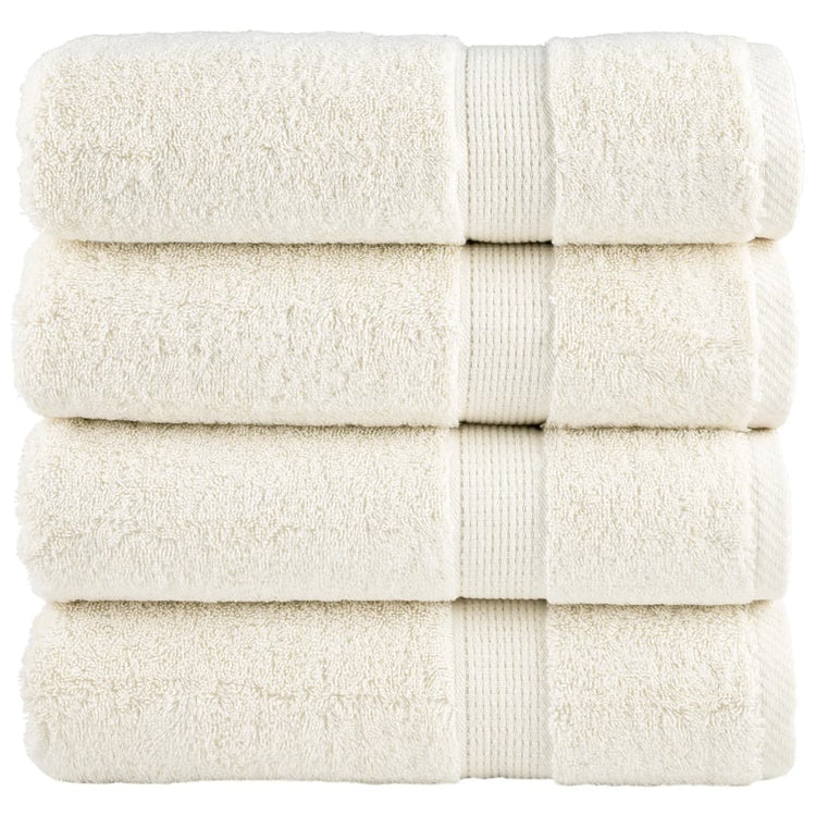 Serviettes de bain Vidaxl Solund 4 PCS 600 g m² 70x140 cm Crème -Colored