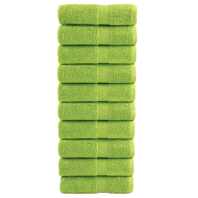 VidaXL serviettes invités solund 10 pcs 600 g m² 30x50 cm vert pomme