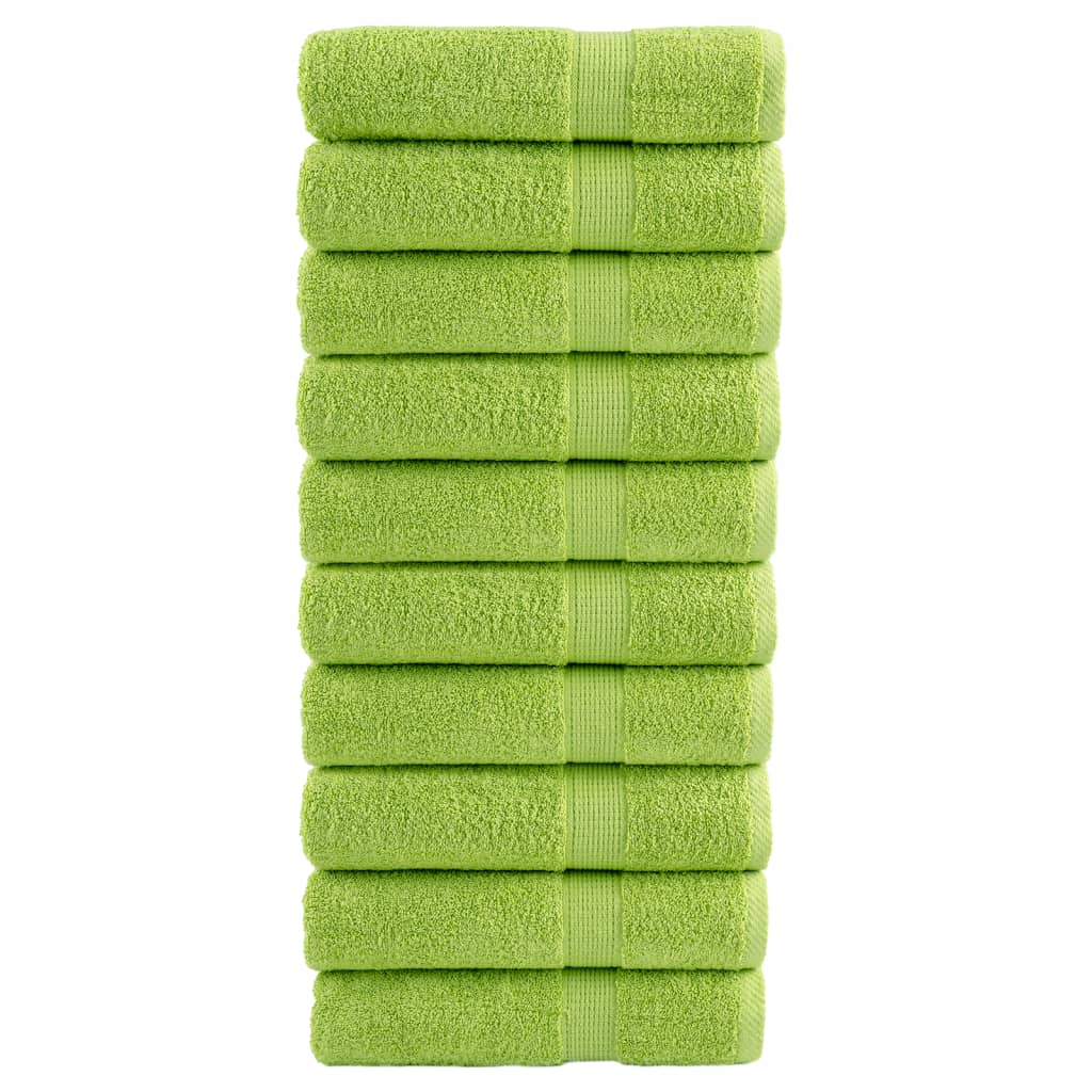 Serviettes Vidaxl Solund 10 pcs 600 g m² 50x100 cm vert pomme