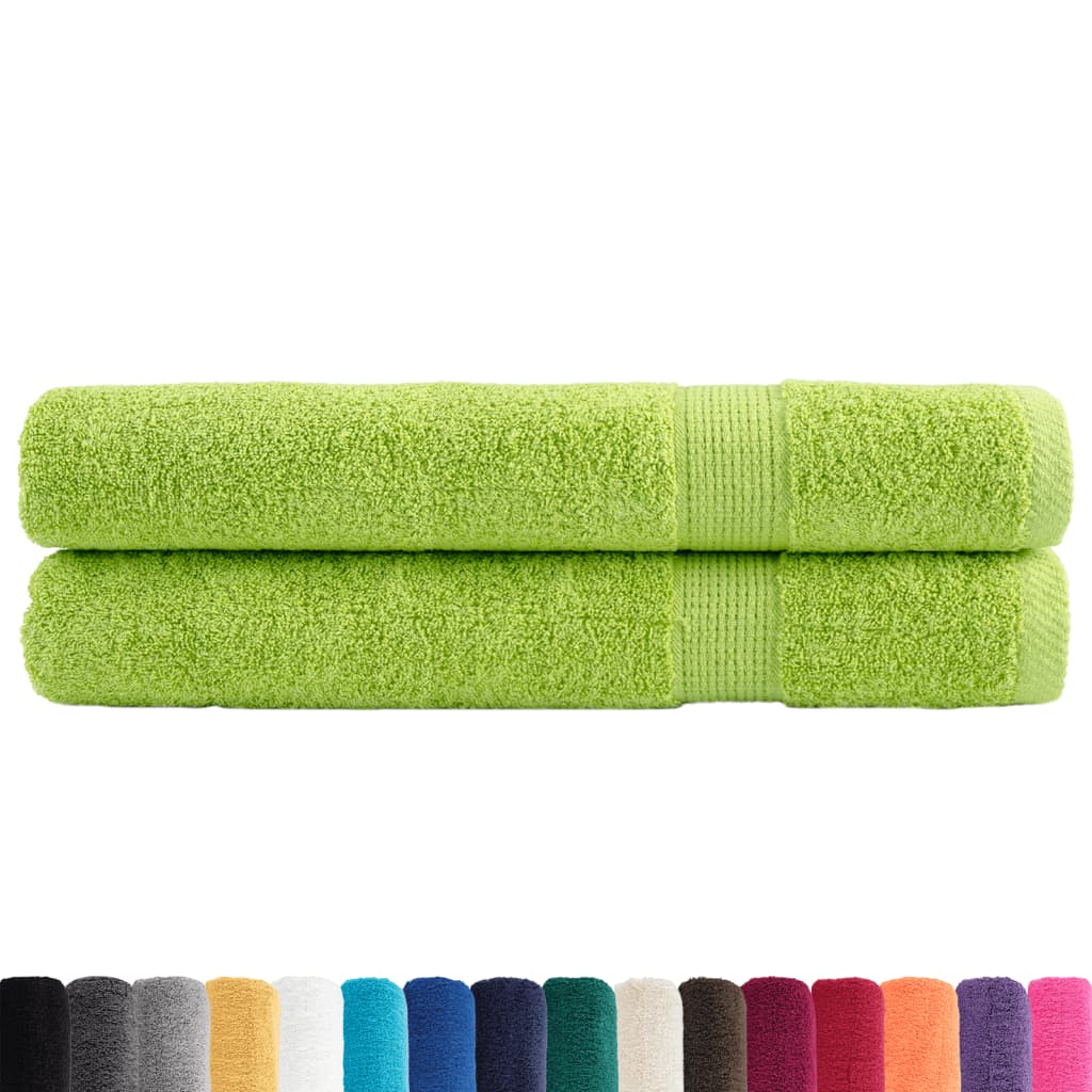 Serviettes Vidaxl Solund 2 PCS 600 g m² 100x200 cm Green de pomme
