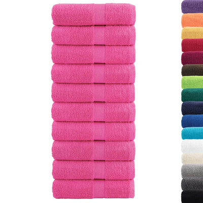 VidaXL serviettes invités solund 10 pcs 600 g m² 30x50 cm rose