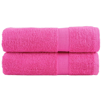 Serviettes de bain Vidaxl Solund 2 pcs 600 g m² 70x140 cm rose