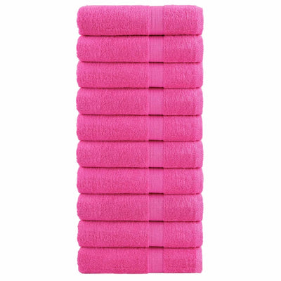 Serviettes de bain vidaxl solund 10 st 600 g m² 70x140 cm rose