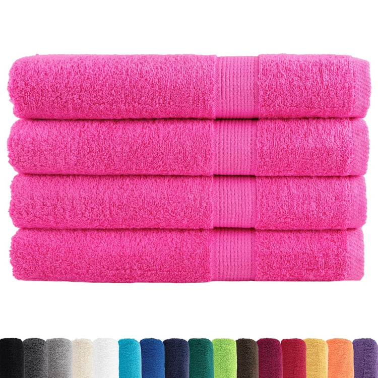 Serviettes Vidaxl Solund 4 ST 600 G M² 100x200 cm rose