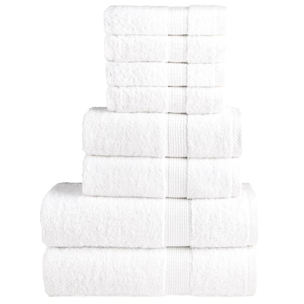 Vidaxl Set serviette à 8 pièces Solund 600 g m² blanc