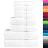 Vidaxl Set serviette à 8 pièces Solund 600 g m² blanc