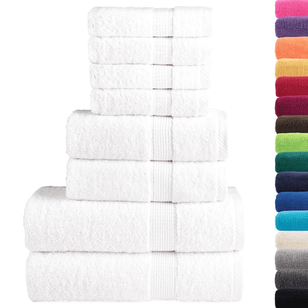 Vidaxl Set serviette à 8 pièces Solund 600 g m² blanc