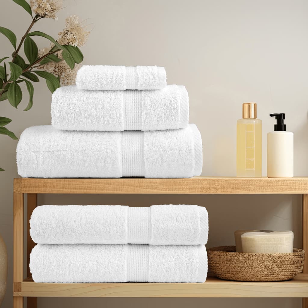 Vidaxl Set serviette à 8 pièces Solund 600 g m² blanc