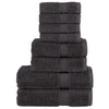 Vidaxl Set serviette à 8 pièces Solund 600 g m² de couleur anthracite