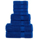 Vidaxl Set serviette à 8 pièces Solund 600 g m² bleu