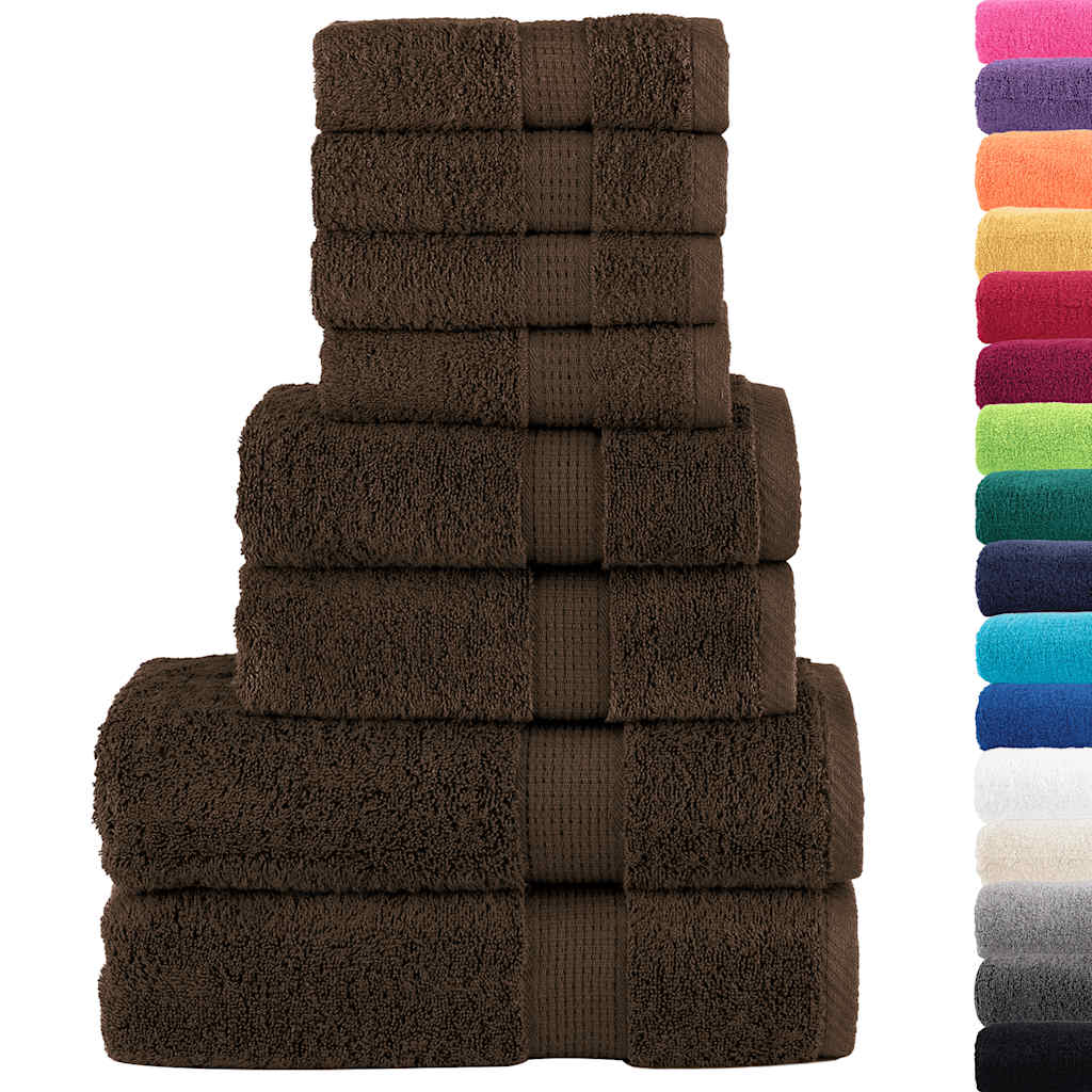 Vidaxx ensemble de serviettes 8 pièces solund 600 g m² marron
