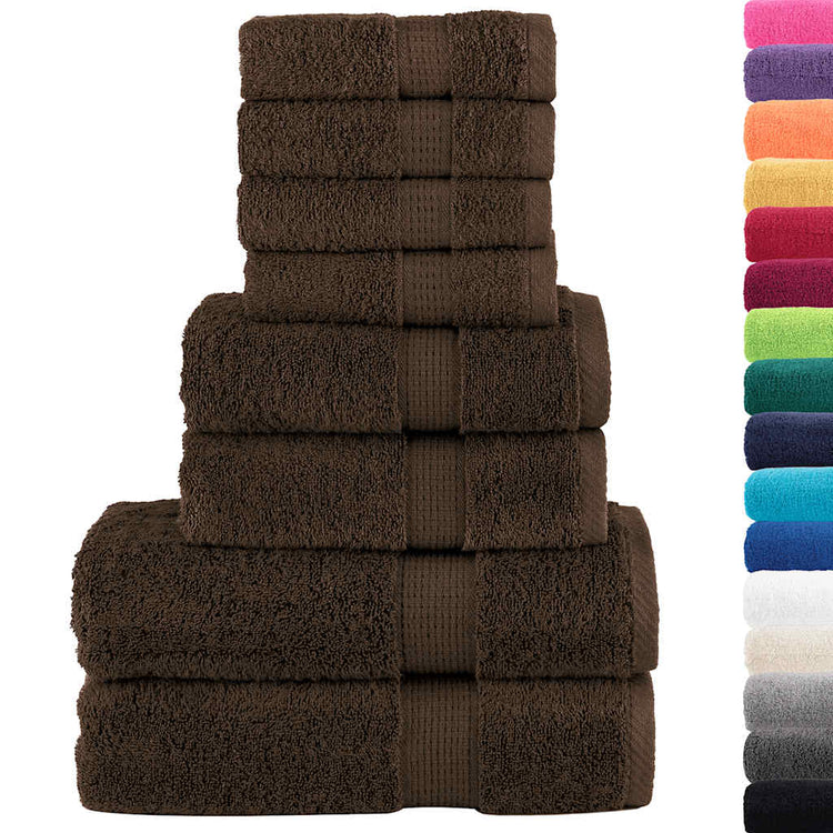 Vidaxx ensemble de serviettes 8 pièces solund 600 g m² marron