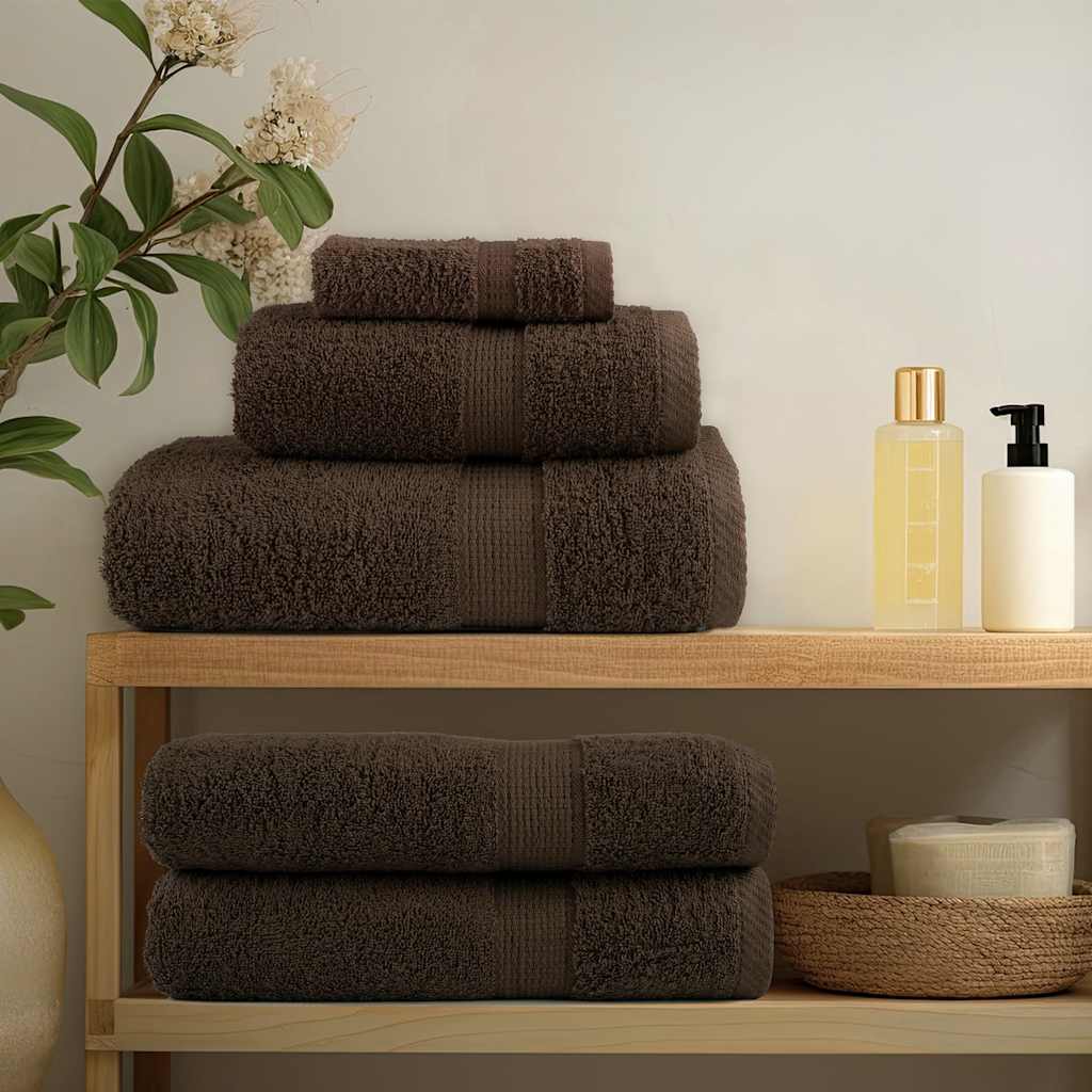 Vidaxx ensemble de serviettes 8 pièces solund 600 g m² marron