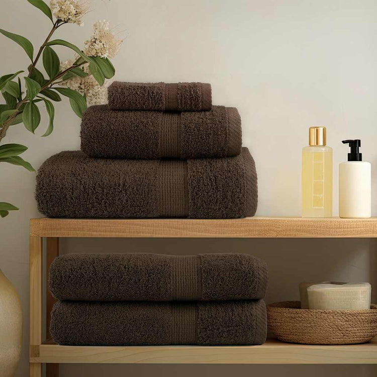 Vidaxx ensemble de serviettes 8 pièces solund 600 g m² marron