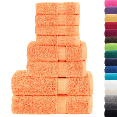 Vidaxl Set de serviette à 8 pièces Solund 600 g m² Oranje