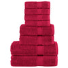 Vidaxl Set serviette à 8 pièces Solund 600 g m² rouge