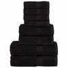 Vidaxl Set serviette à 8 pièces Solund 600 g m² noir