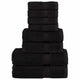 Vidaxl Set serviette à 8 pièces Solund 600 g m² noir