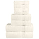 Vidaxl Set serviette à 8 pièces Solund 600 g m² de couleur crème