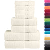 Vidaxl Set serviette à 8 pièces Solund 600 g m² de couleur crème