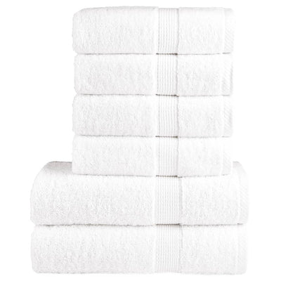 Vidaxl Set serviette de 6 pièces Solund 600 g m² blanc