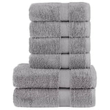 Ensemble de serviettes Vidaxl 6 pièces Solund 600 g m² gris - afbeelding 2