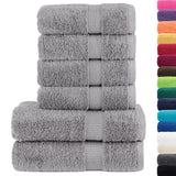 Ensemble de serviettes Vidaxl 6 pièces Solund 600 g m² gris - afbeelding 3