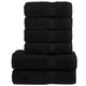 Vidaxl Set serviette à 6 pièces Solund 600 g m² noir