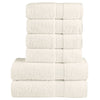 Vidaxl Set serviette de 6 pièces Solund 600 g m² de couleur crème