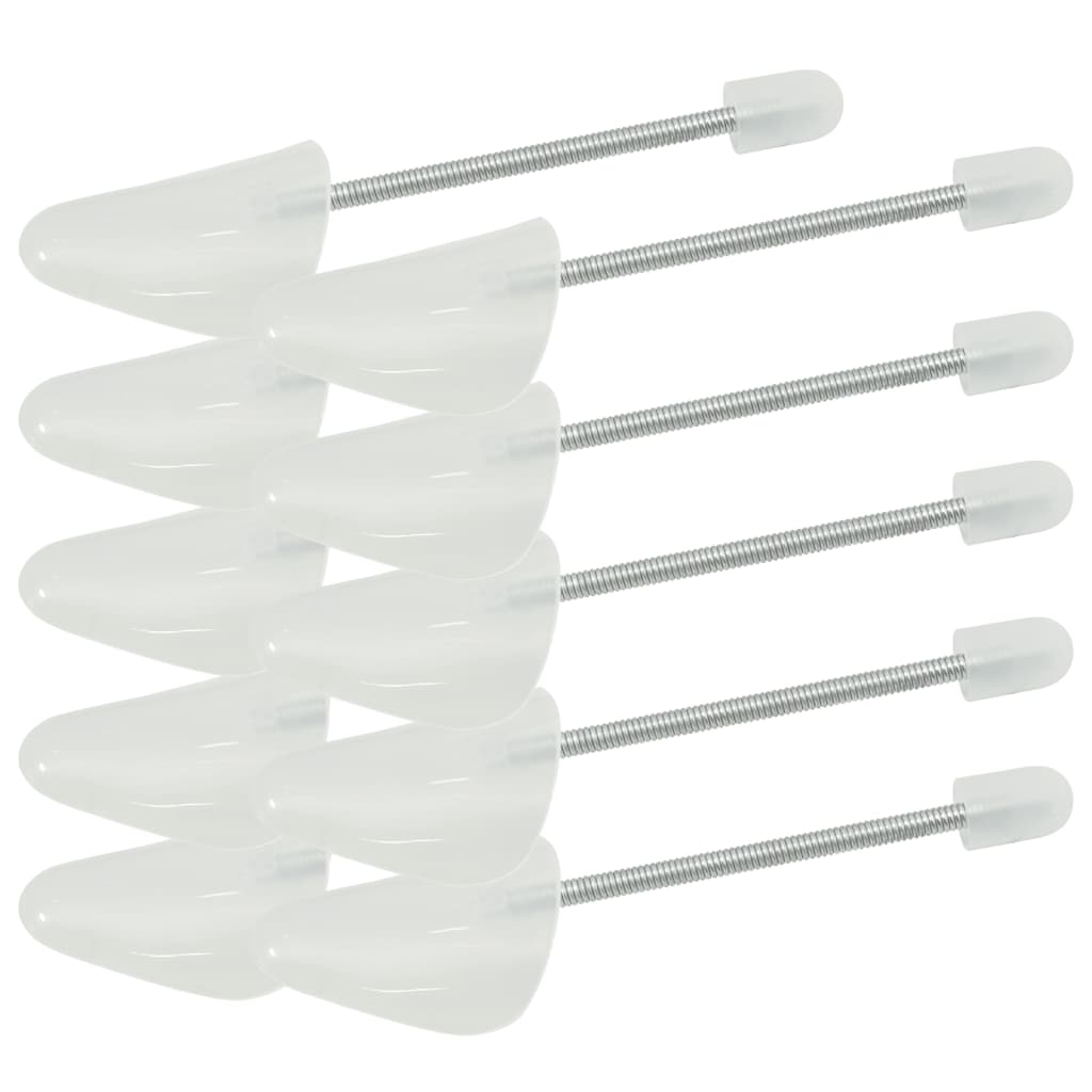 Sics de chaussures Vidaxl 5 paires d'EU 38-44 Plastique blanc