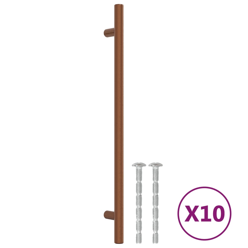 VidaXL poignées 10 pcs 224 mm acier inoxydable couleur bronze