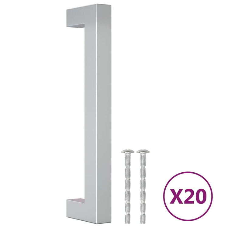 VidaXL poignées 20 pcs 128 mm acier inoxydable couleur argent