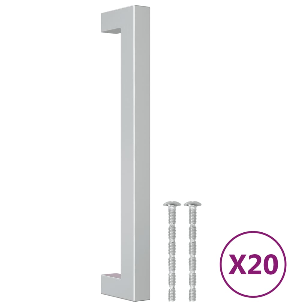 Vidaxx poignées 20 pcs 160 mm acier inoxydable couleur argent
