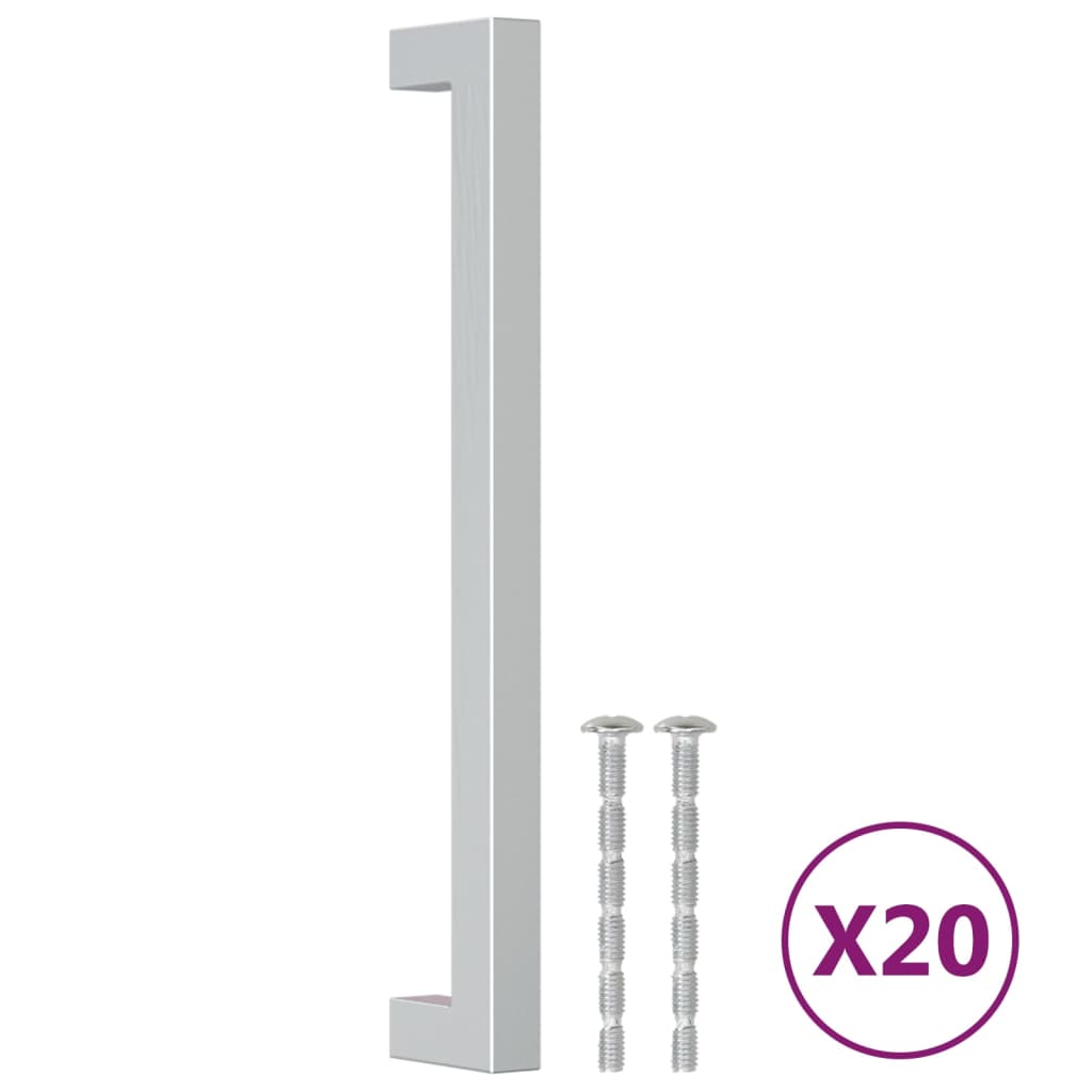 Vidaxx poignées 20 pcs 192 mm acier inoxydable couleur argent