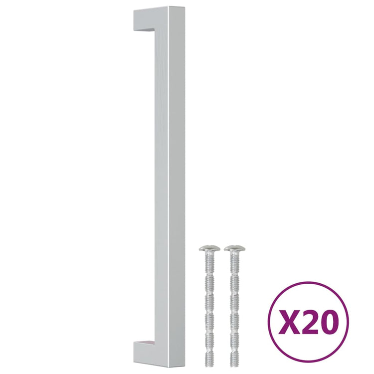 Vidaxx poignées 20 pcs 192 mm acier inoxydable couleur argent