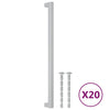 VidaXL poignées 20 pcs 320 mm acier inoxydable couleur argent