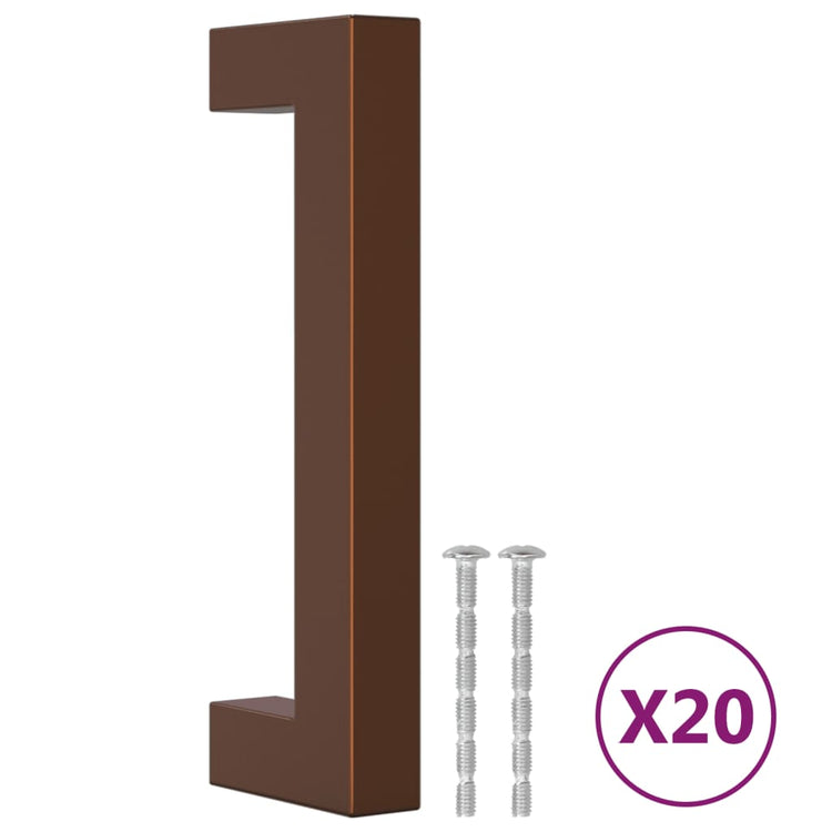 VidaXL poignées 20 pcs 96 mm acier inoxydable couleur bronze